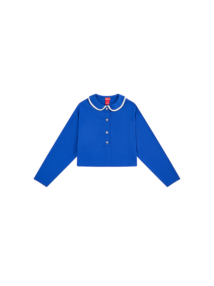 Classic Crop Length Shirt - Deep Royal blue
