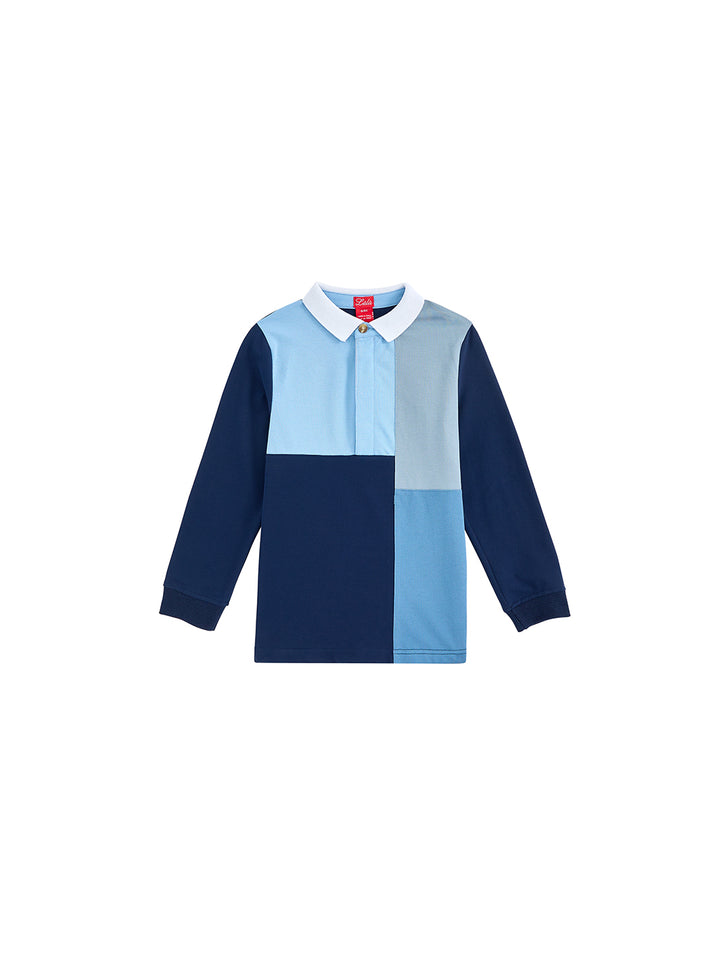 Color Block Polo - Dk. Navy