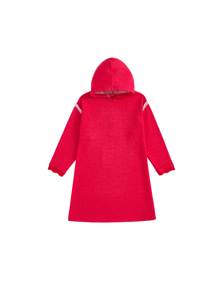 Scallop Ribbed Hooded Dress