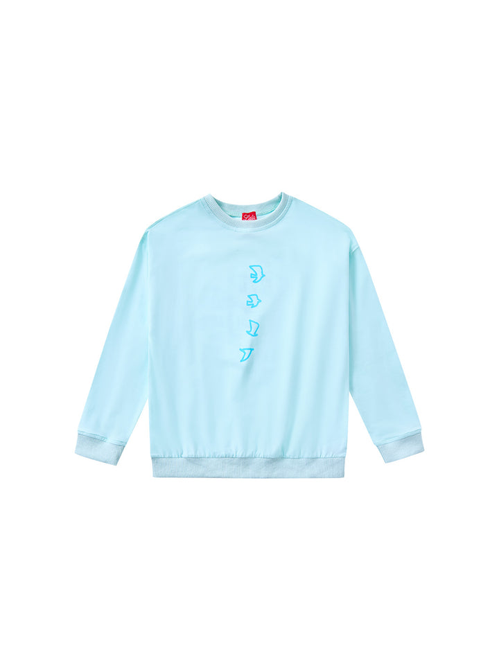Bird Print Top - Pale Mint