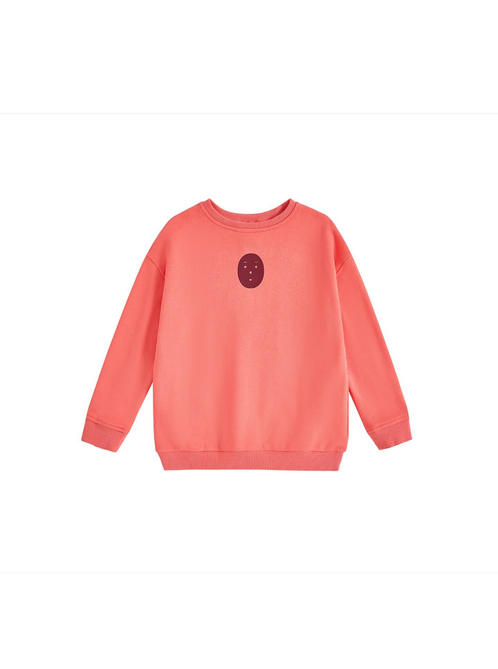 Smiley Print Top- Orange