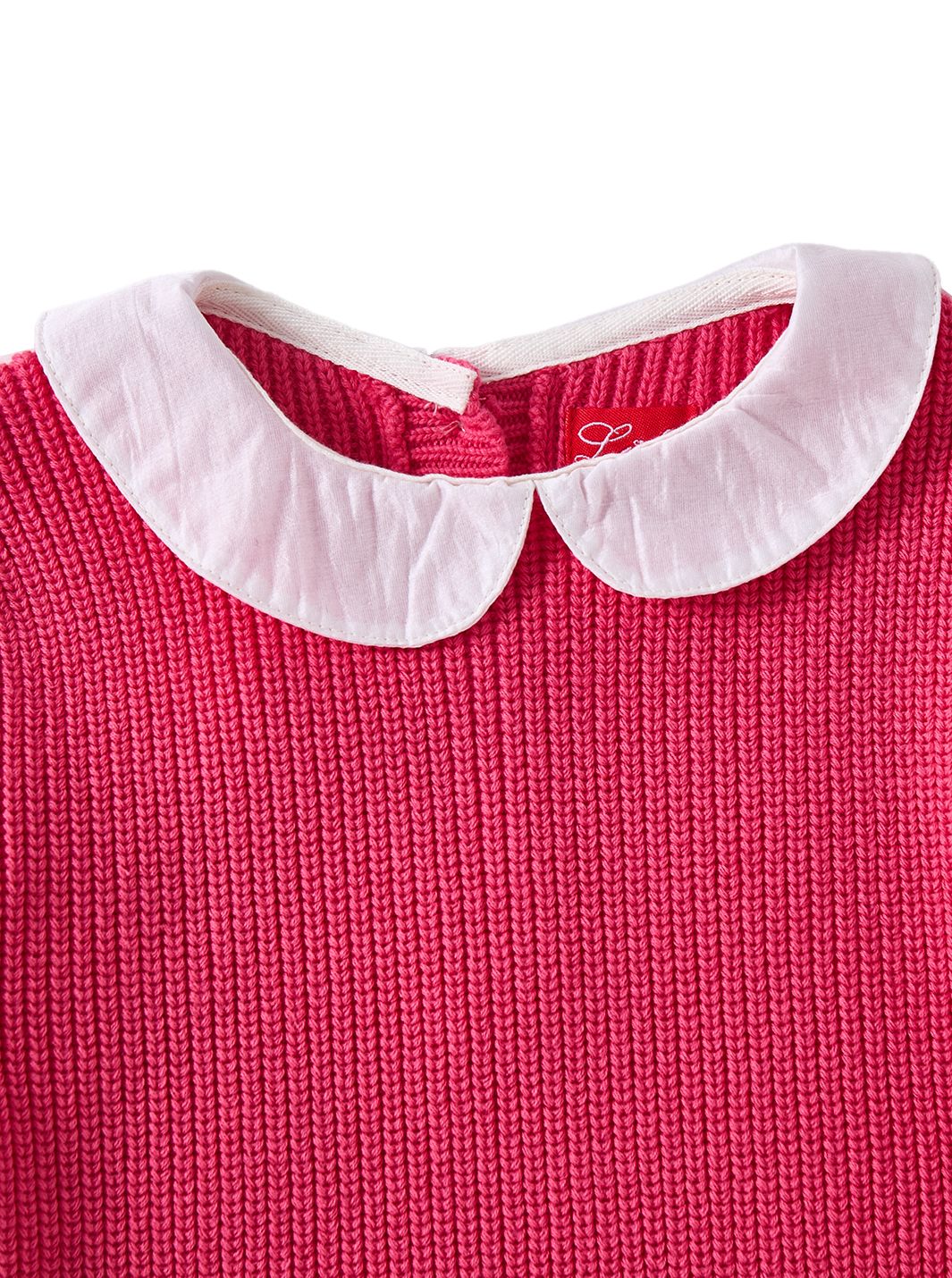 Combo Collar Sweater - Neon Hot Pink