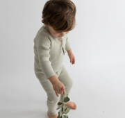 Baby Blazer Crop Length Sweater - Lt. Mint Green Mix