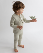 Baby Blazer Crop Length Sweater - Lt. Mint Green Mix