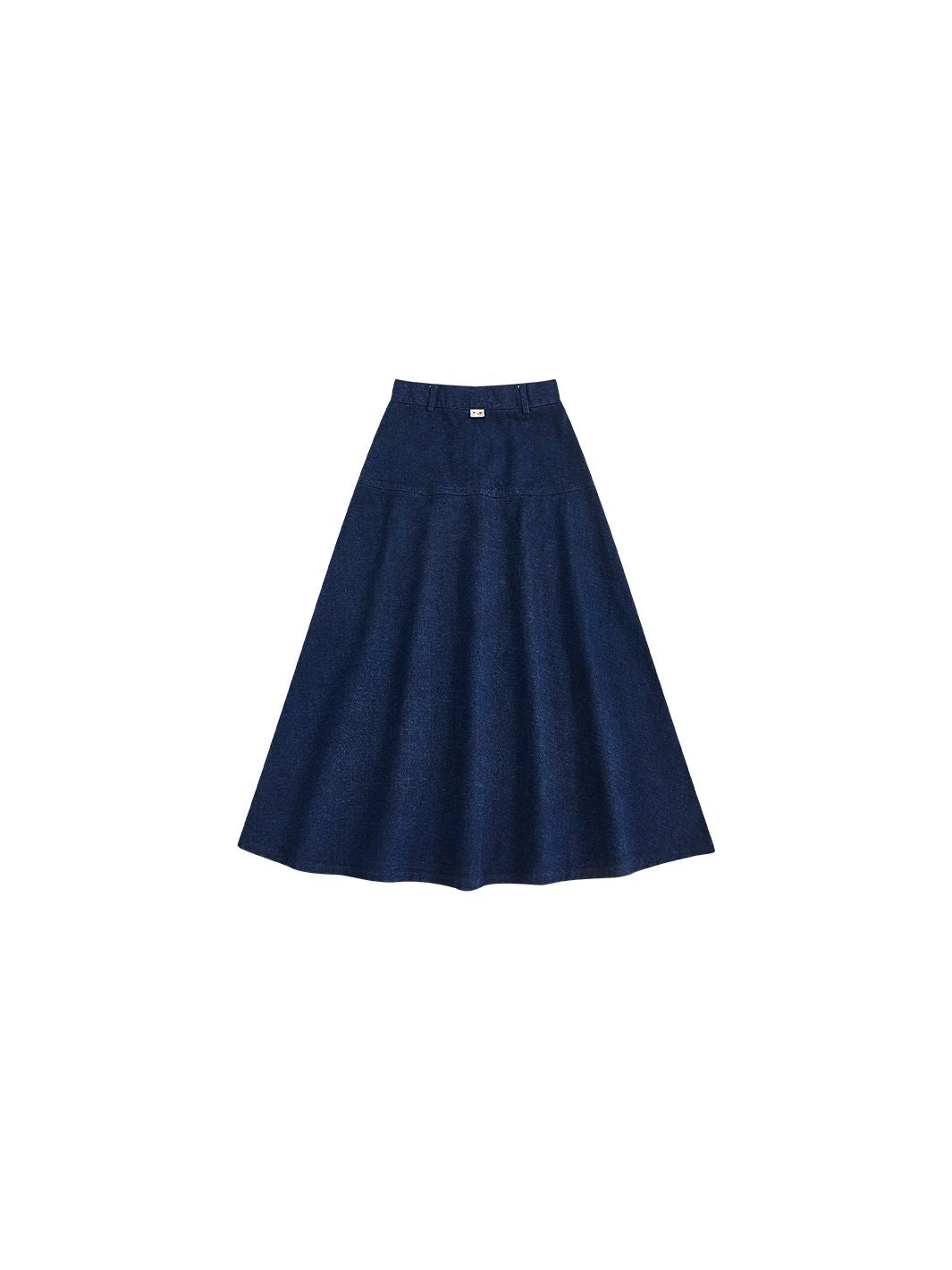 & Lu Denim Thick Tea Length Skirt - Dk. Blue