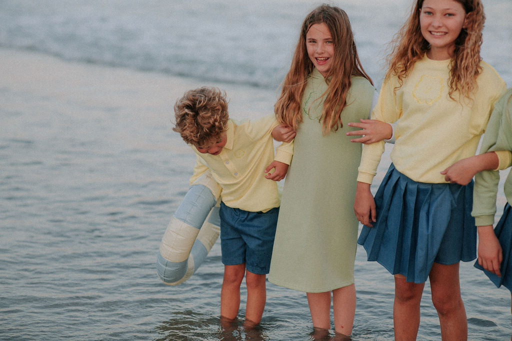 Hooded Emblem Jumper - Seafoam