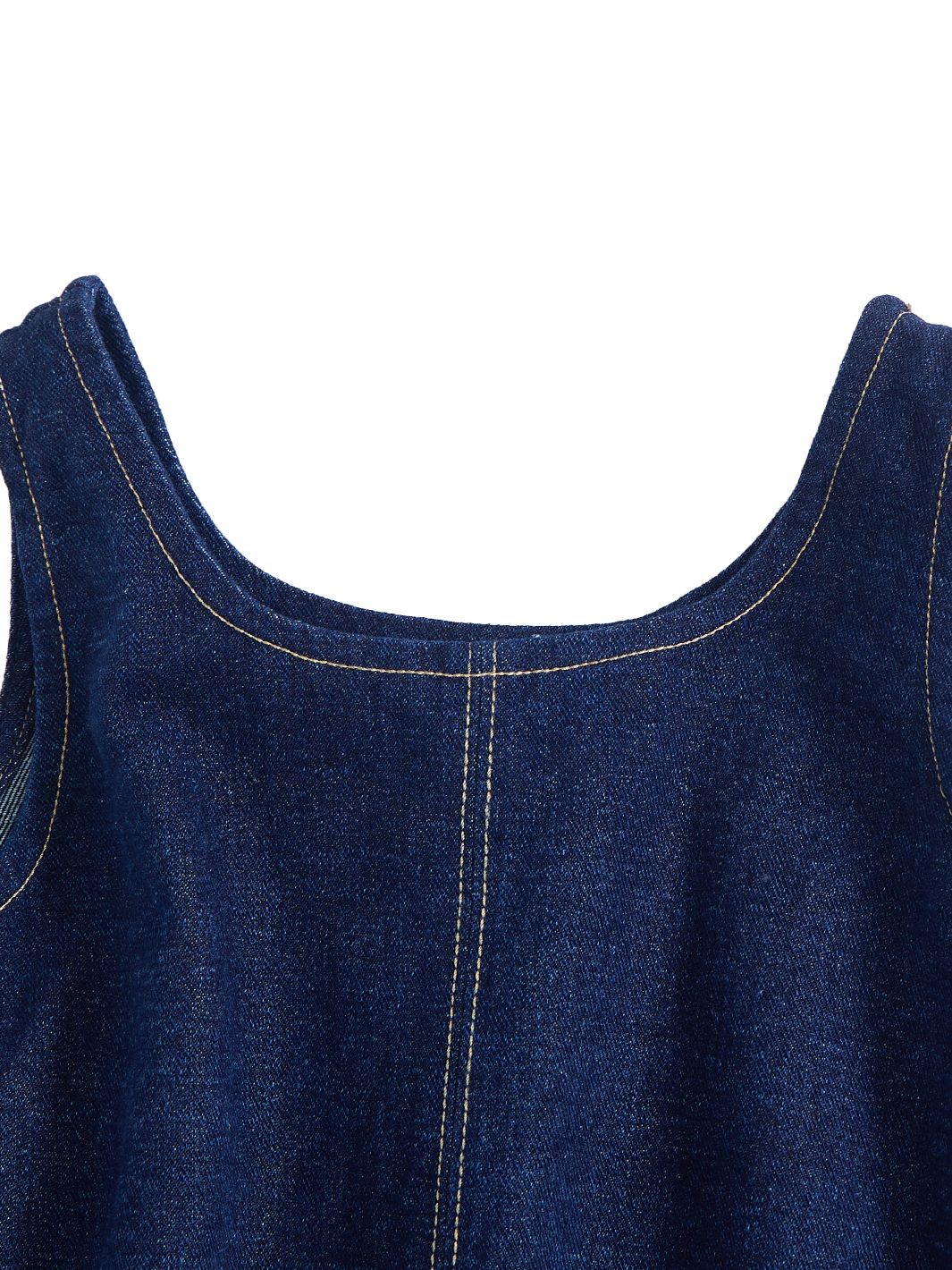 Denim Thick Topstitch Jumper - Dk. Blue