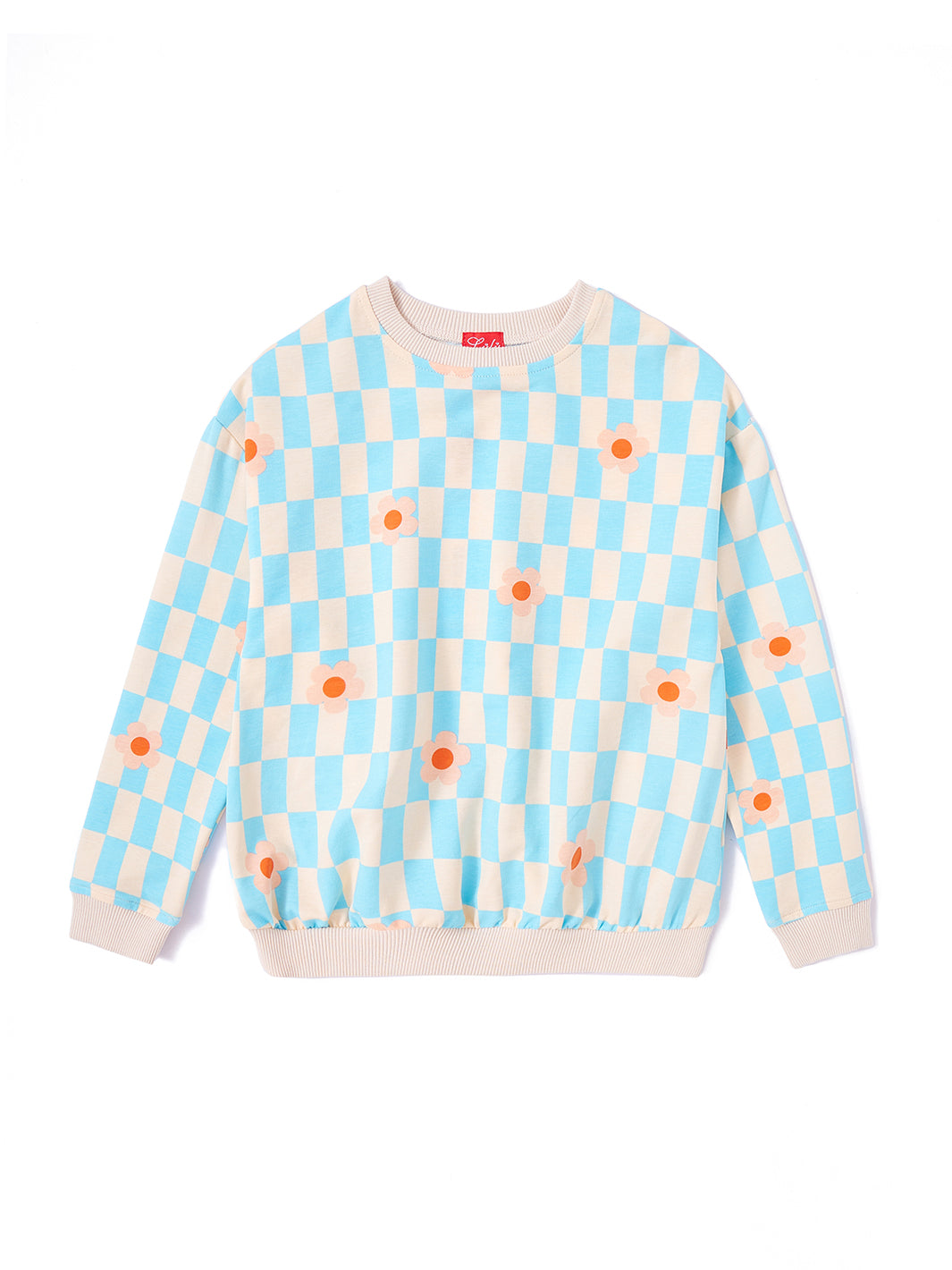 Checked Flower Top