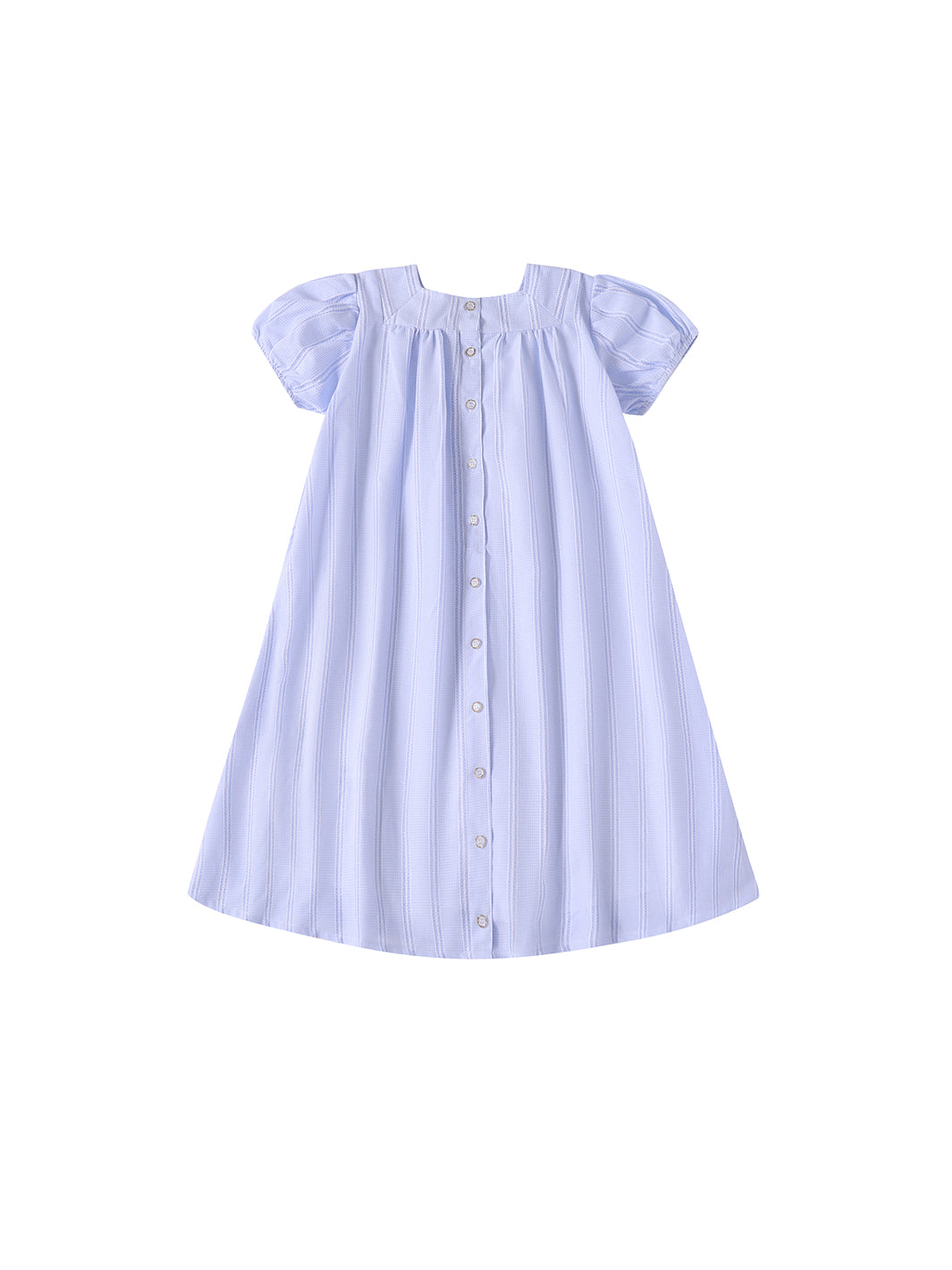 Lace Insert Dress -  Lt. Blue