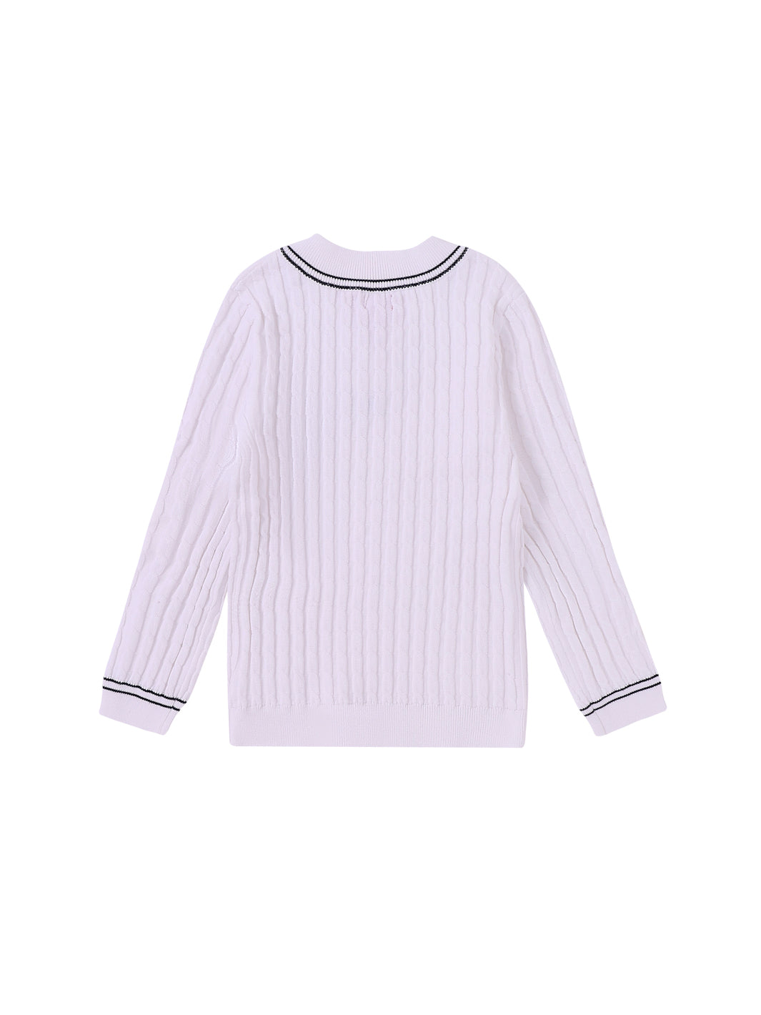 V Neck Cable Sweater