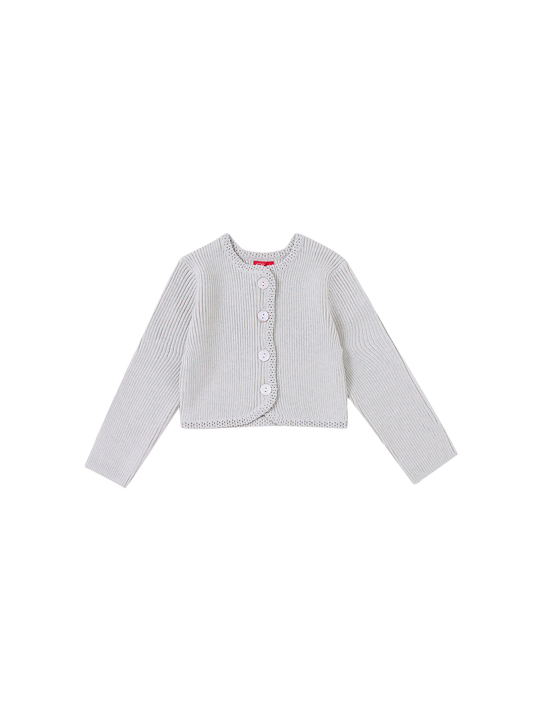 Baby Blazer Crop Length Sweater - Lt. Mint Green Mix