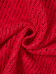 Cardigan Crop Length Sweater - Cherry Coral
