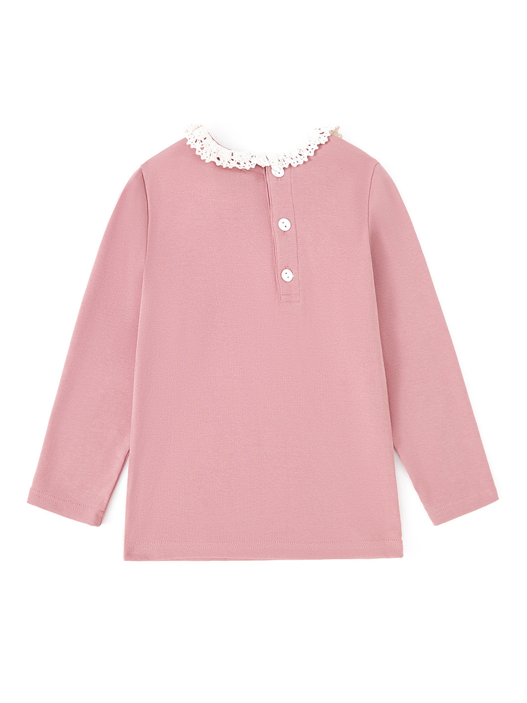Lace Collar T-shirt - Dk. Mauve