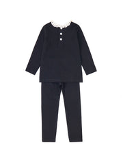 Baby Lace Collar Set - Black