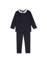 Baby Lace Collar Set - Black