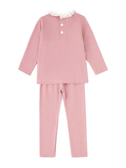 Baby Lace Collar Set - Dk. Mauve
