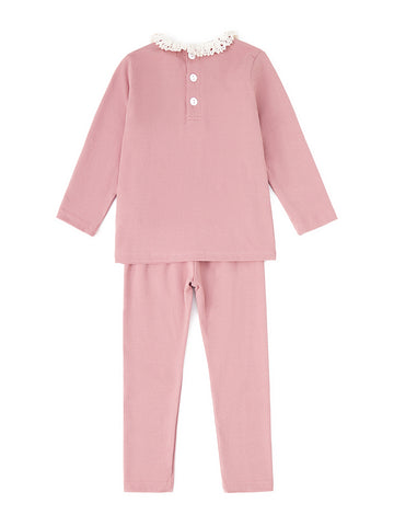 Baby Lace Collar Set - Dk. Mauve