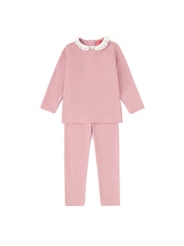 Baby Lace Collar Set - Dk. Mauve