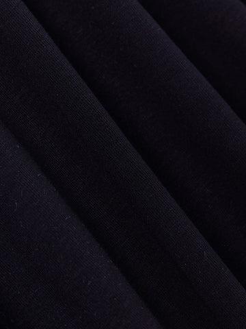 Jumper Crochet Chest Robe - Black