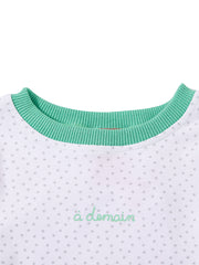 All Over Mini Star Set - White Combo Green