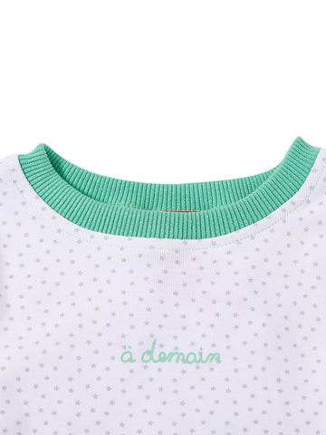 All Over Mini Star Set - White Combo Green