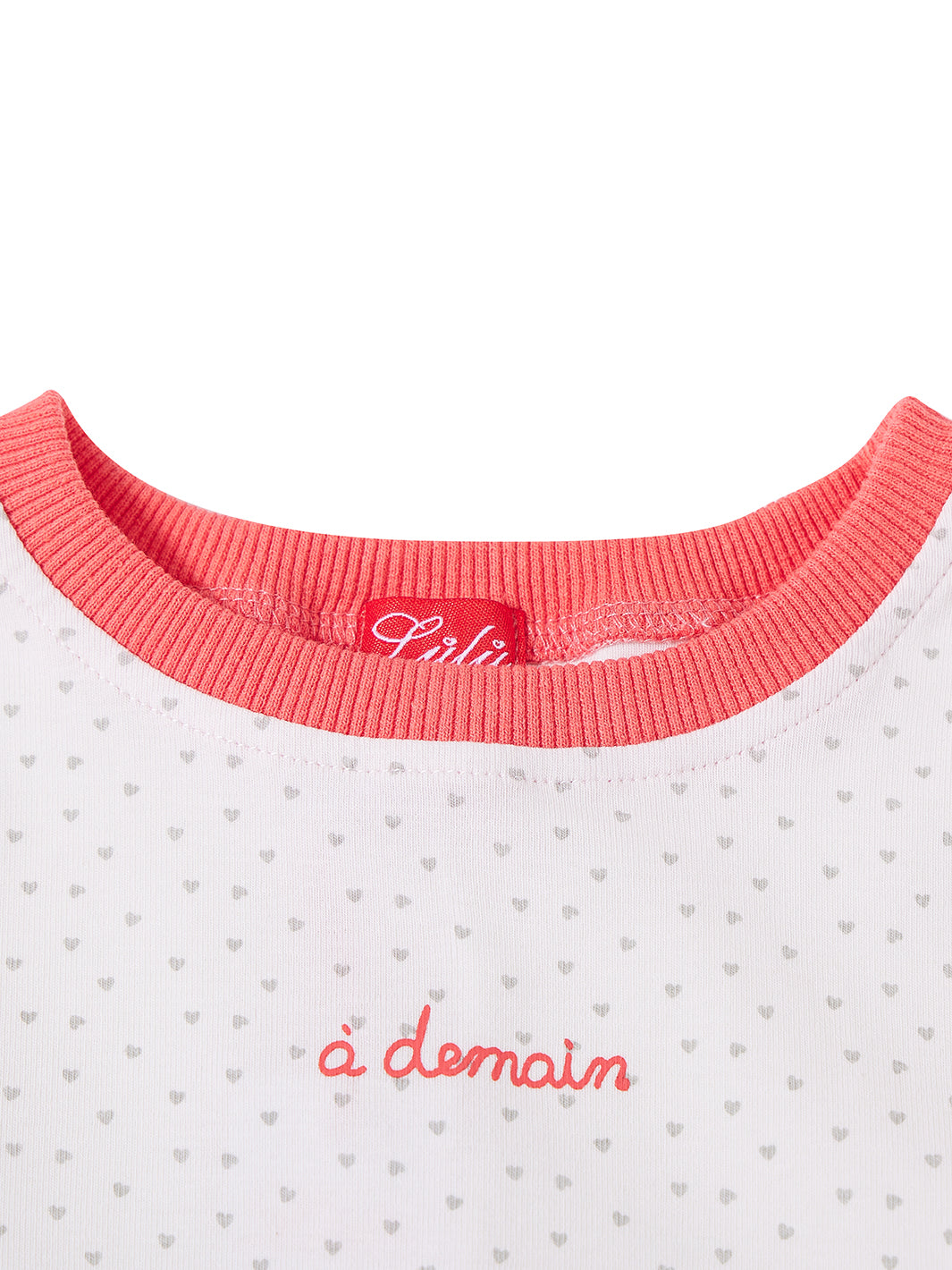 All Over Mini Heart Nightgown - Winter white