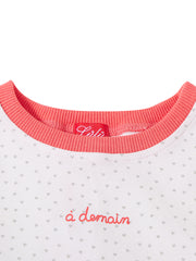 All Over Mini Heart Nightgown - Winter white