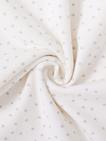 All Over Mini Heart Nightgown - Winter white