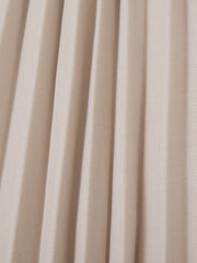 Solid Accordion Pleated Skirt - Beige