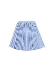 Solid Accordion Pleated Skirt - Lt. Blue