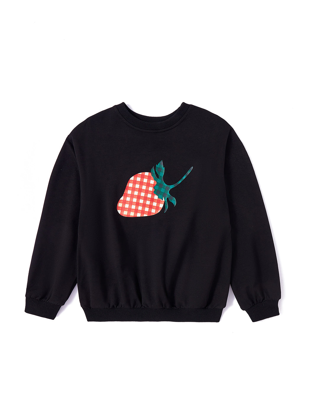 Strawberry Print Top - Black