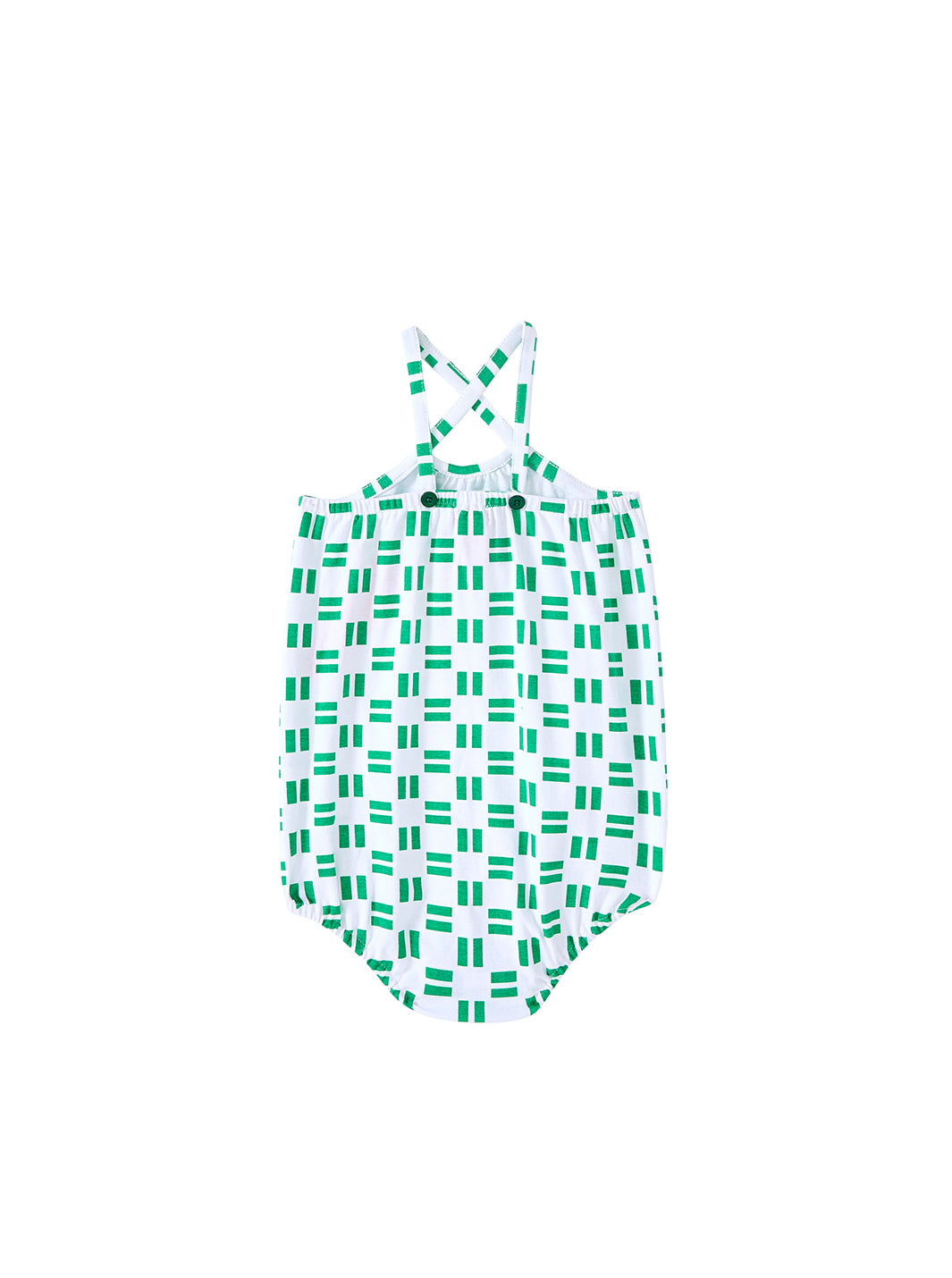 All Over Brick Print Romper