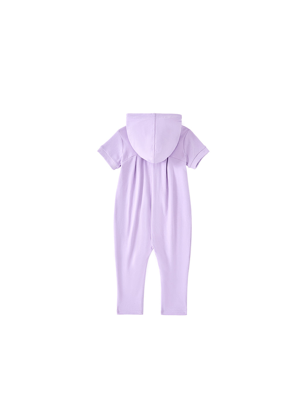 Baby Hood Button Overall - Lilac