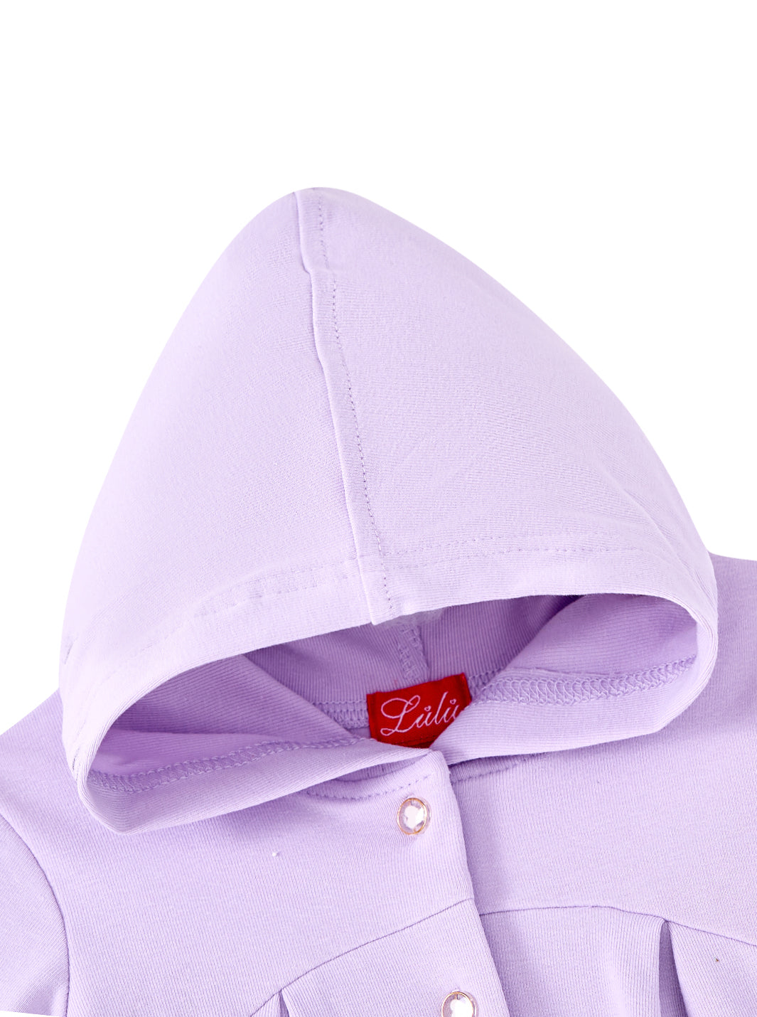 Baby Hood Button Overall - Lilac