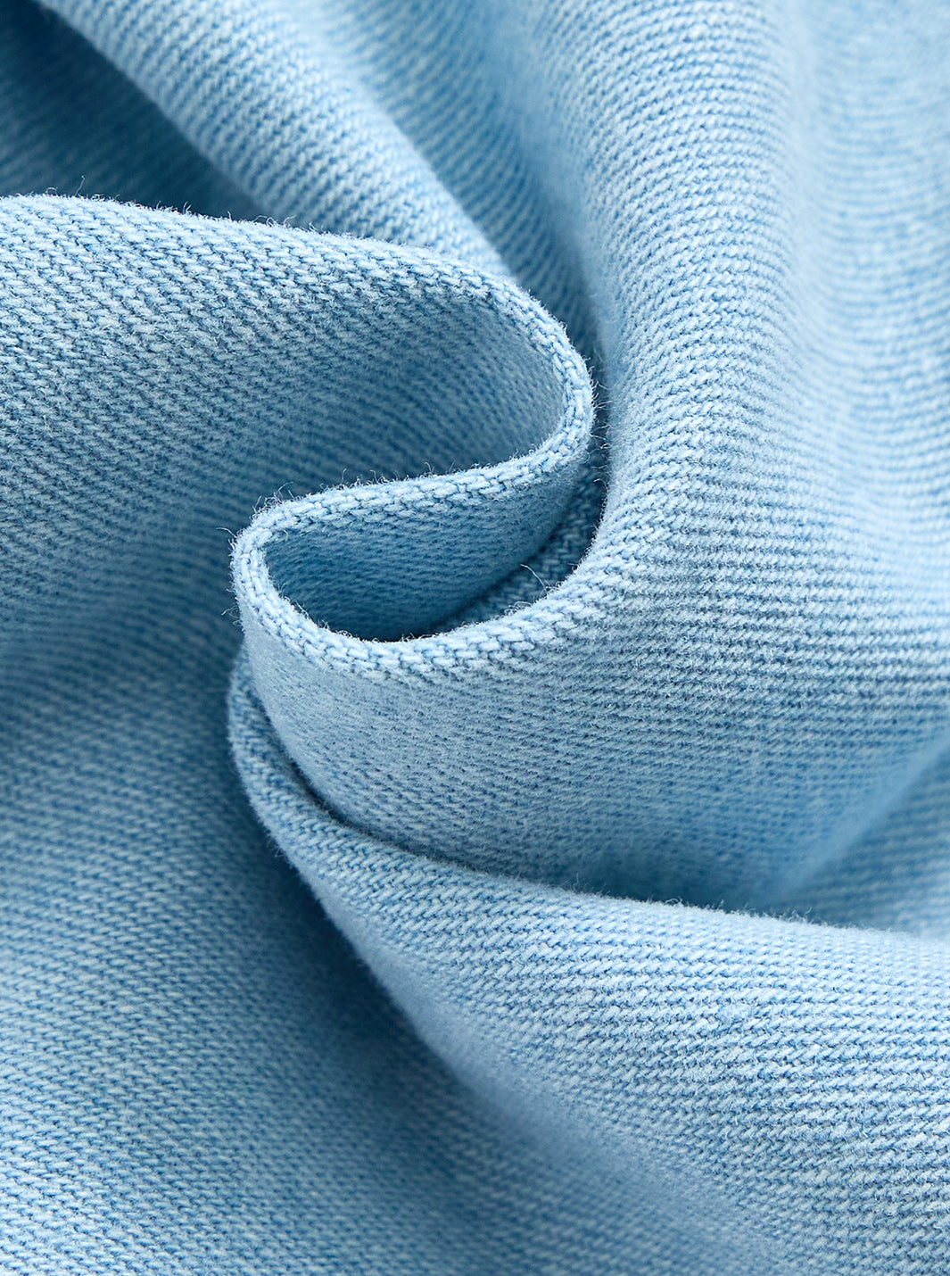 Denim Long Trim Pants - Pale Blue Denim