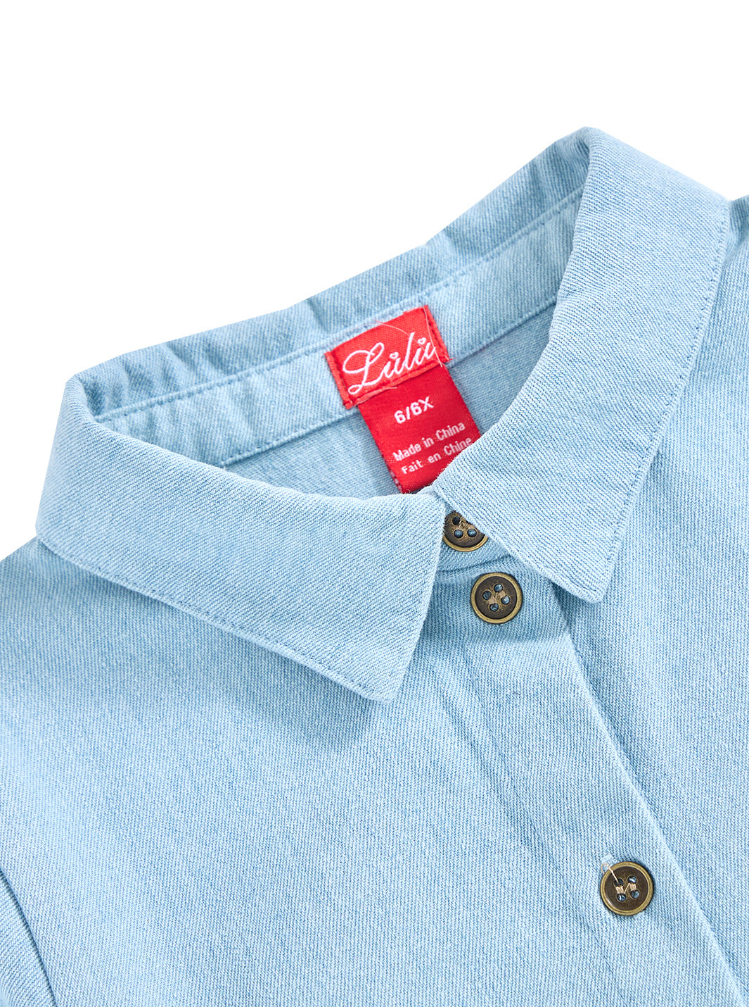 Denim Trim Shirt - Pale Blue Denim