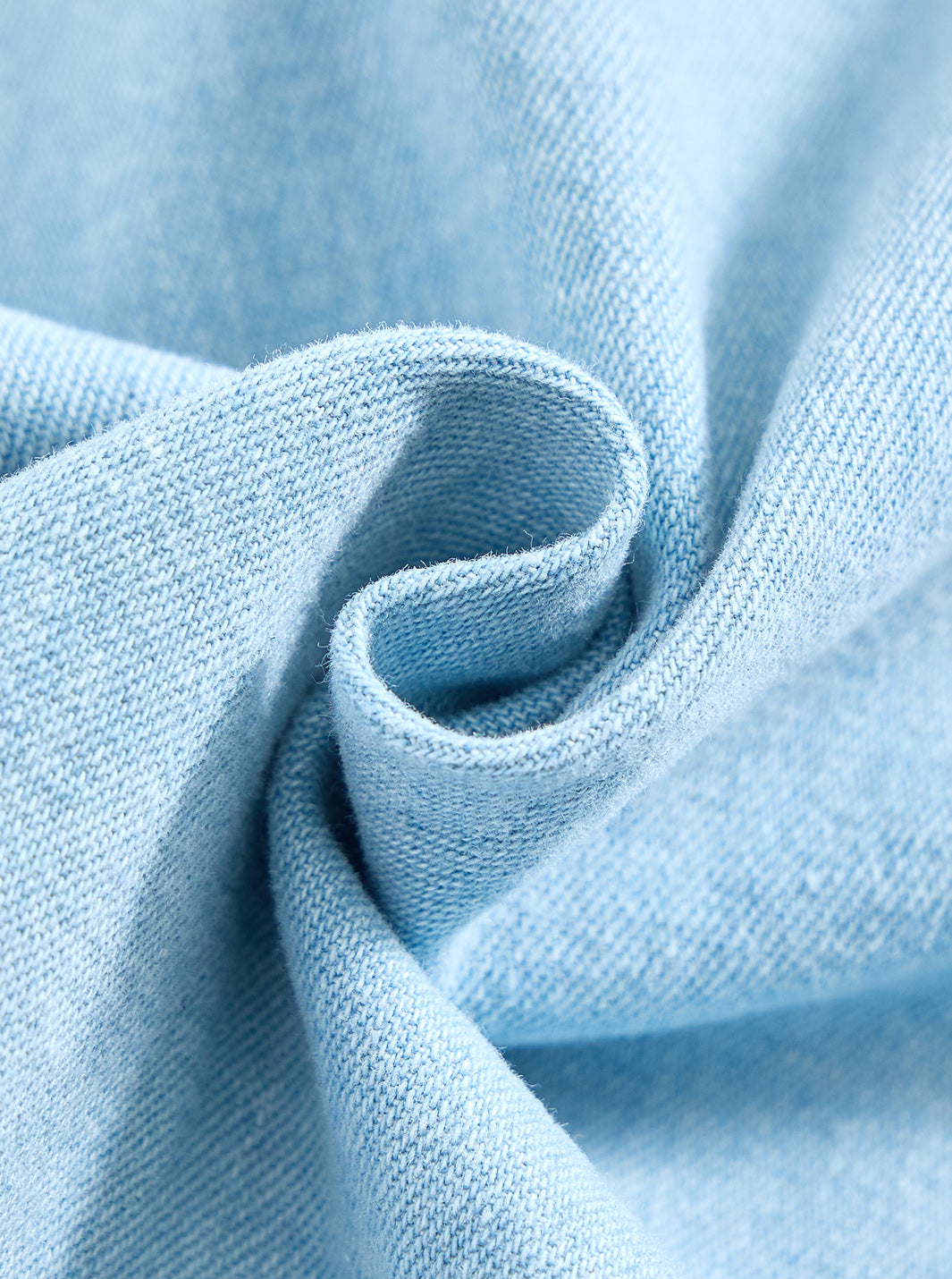 Denim Trim Shirt - Pale Blue Denim