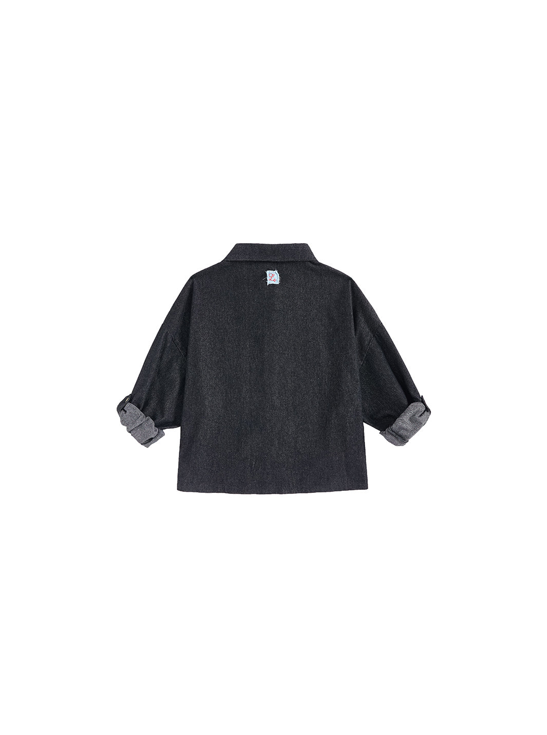 Denim Pocket Trim Shirt - Black Denim