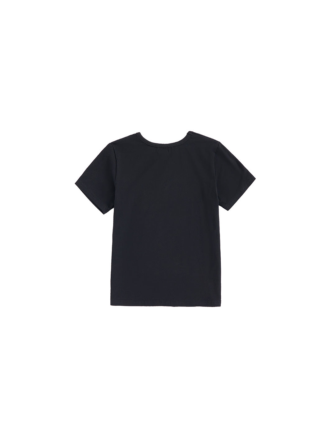 Denim Applique T-shirt - Black