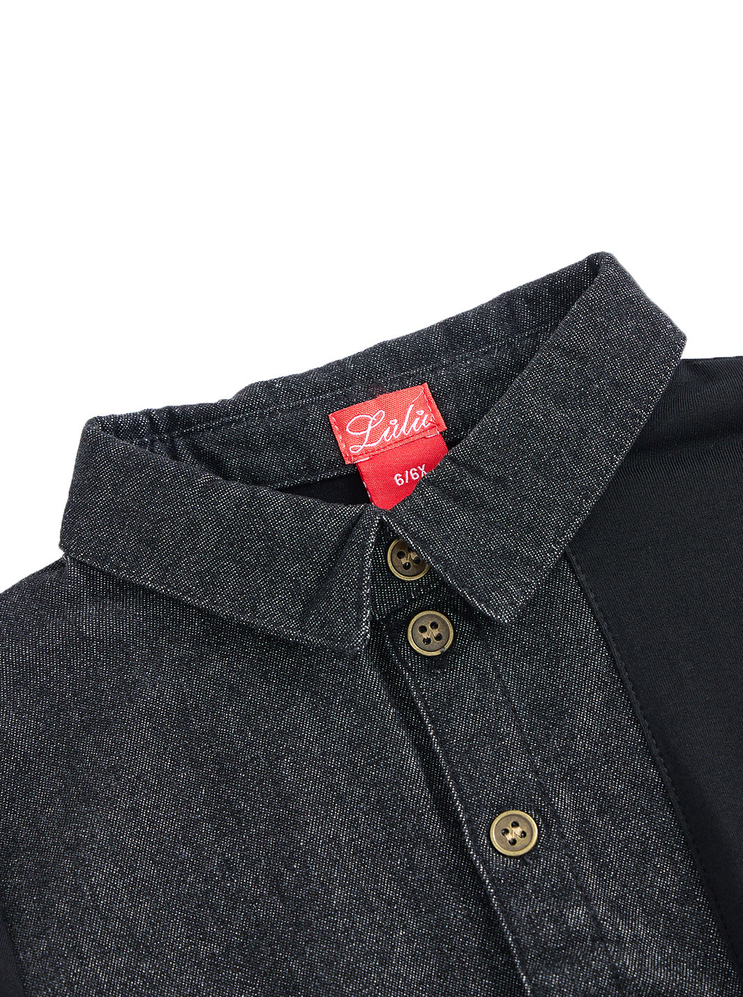 Color Block Trim Polo - Black Denim