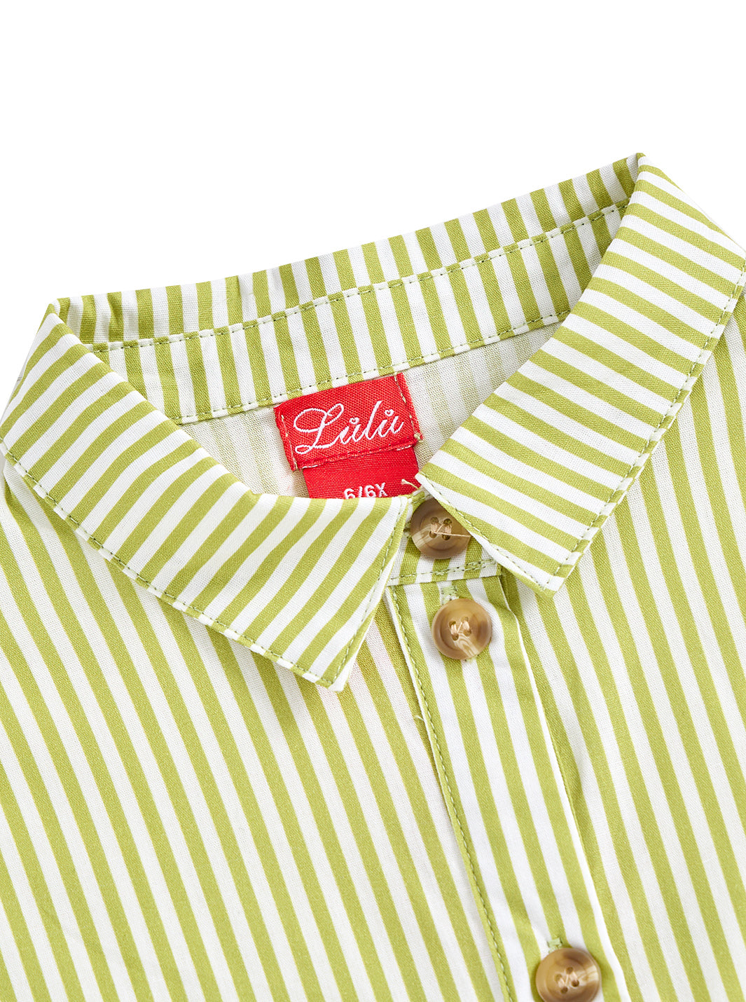 Striped Shirt - Olive/White Stripe