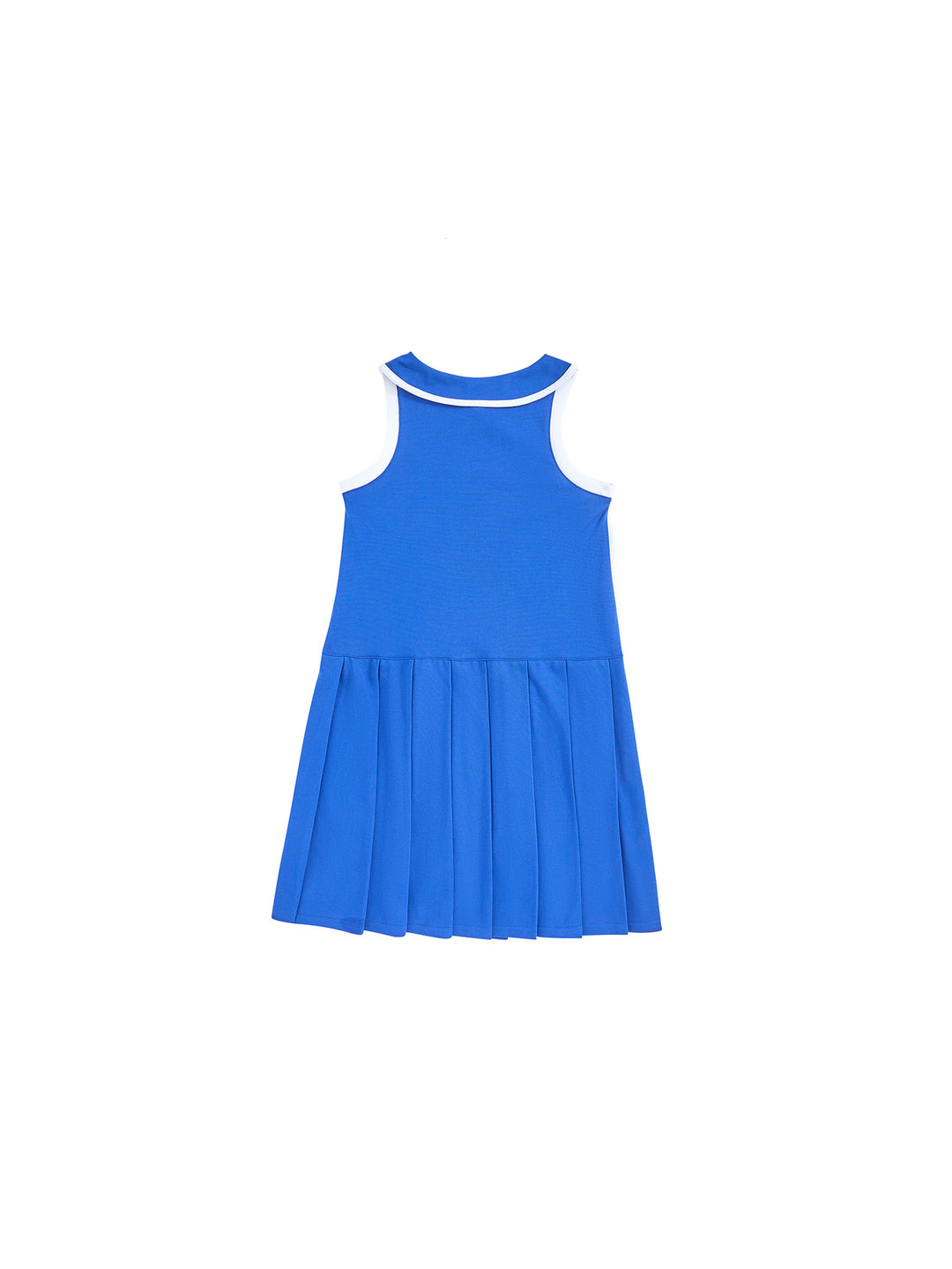 Classic Low Waisted Pleated Jumper - Deep Royal blue