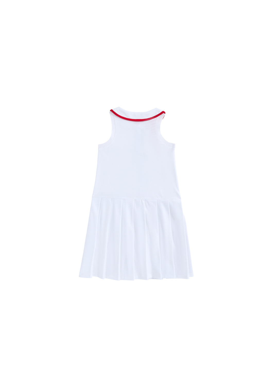 Classic Low Waisted Pleated Jumper - Pure White