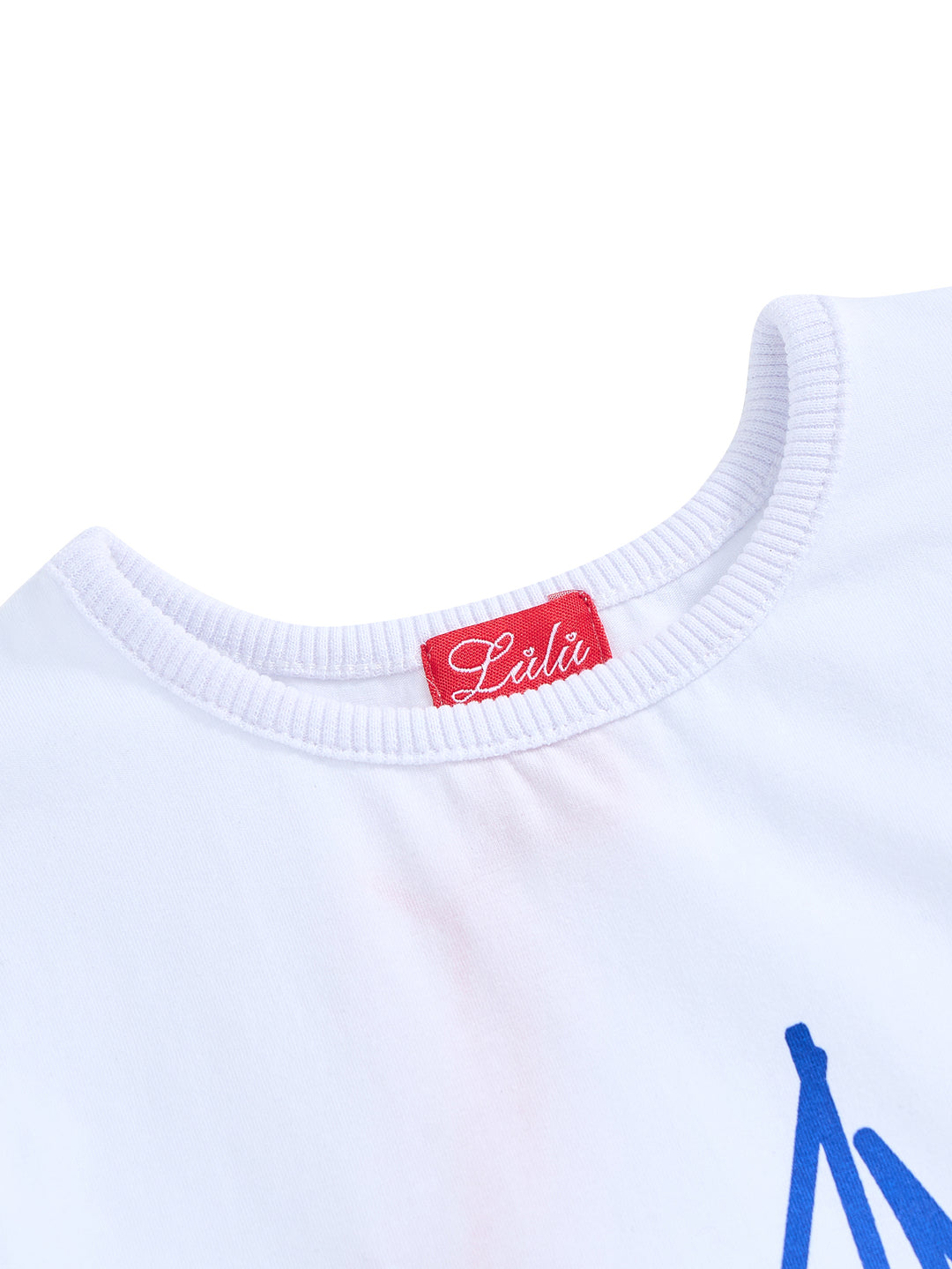 Classic Front Print T-shirt - White/Deep Royal Blue