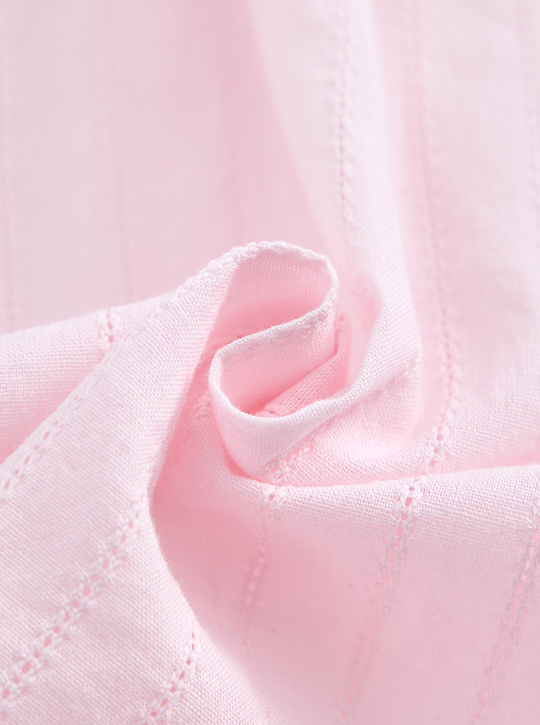 Eyelet Striped Ruffle Dress