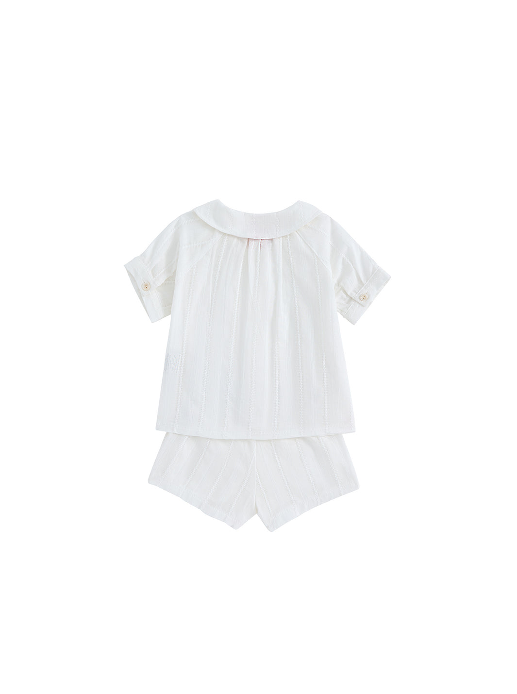 Boy Eyelet Striped Set