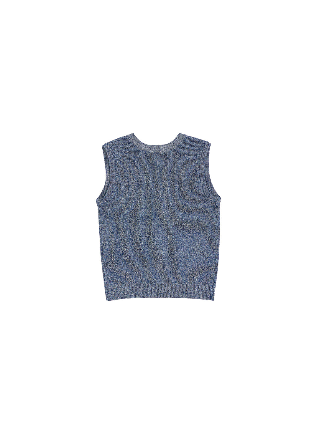 Classic Solid Vest - Navy White Mix