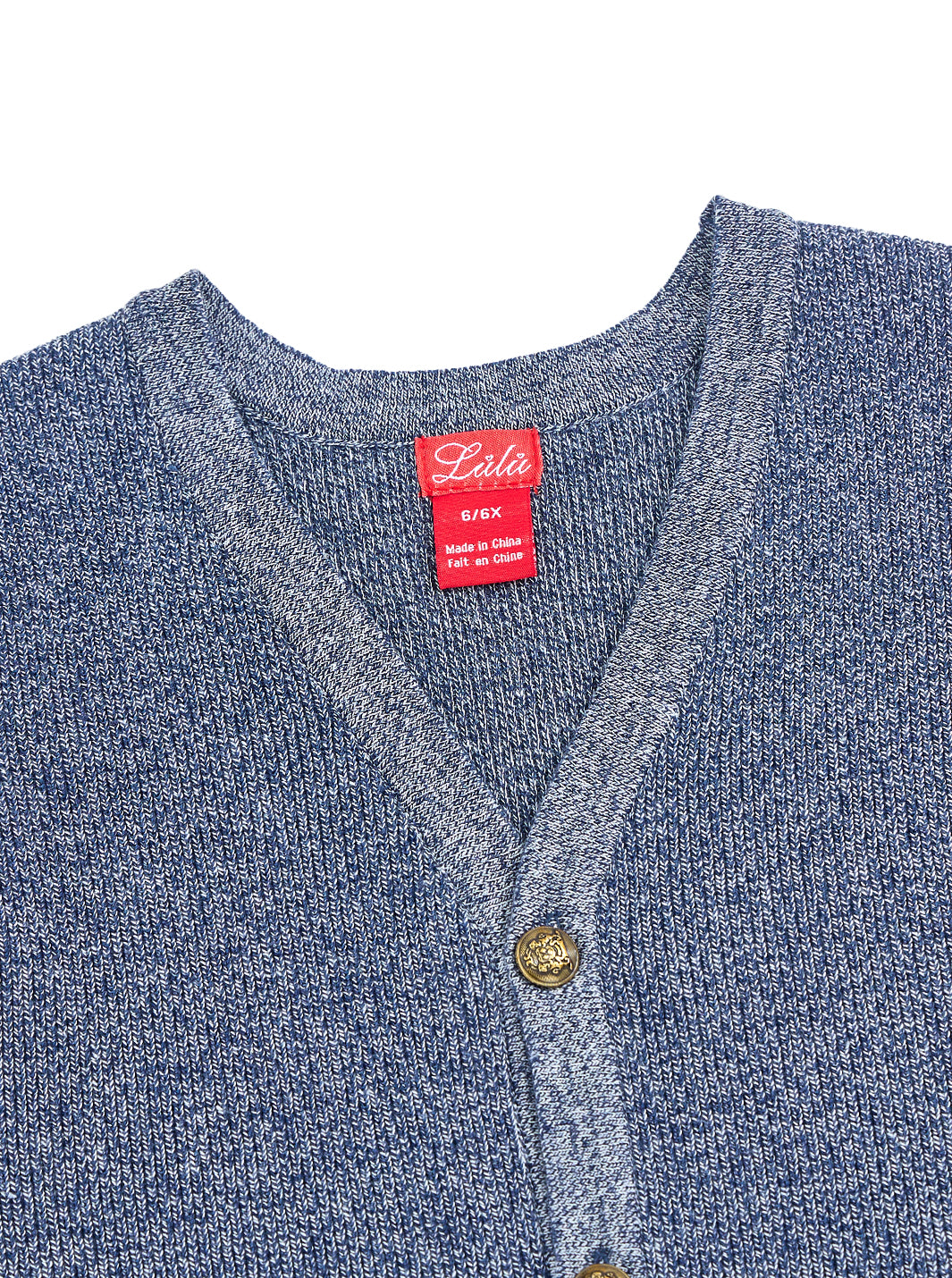 Classic Solid Vest - Navy White Mix