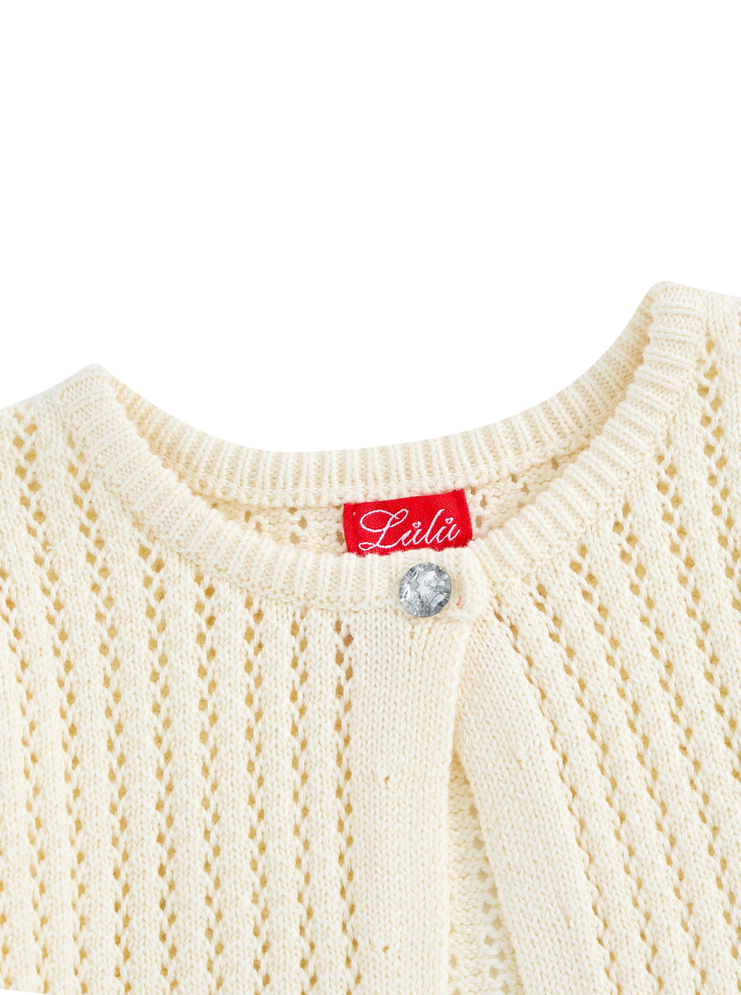 Crop Length Sweater - Almond White