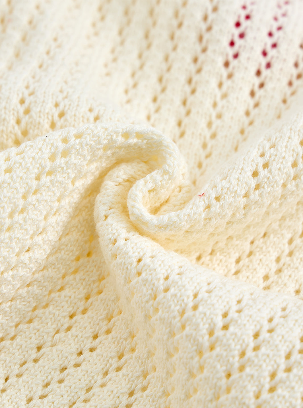 Crop Length Sweater - Almond White